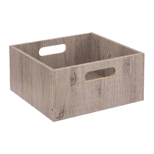 Grijze Eiken-look Opbergkrat met Handvaten